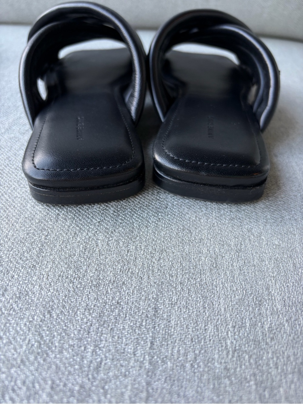 Anine Bing Black Eve Padded Crisscross Slide Sandals - Picture 4 of 5